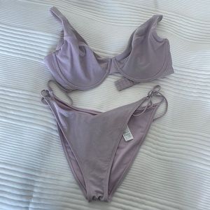 Abercrombie purple sparkle bikini curve love